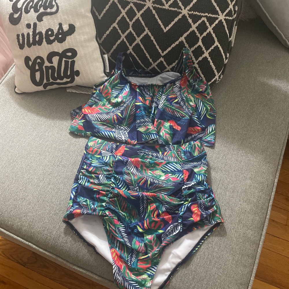 high waisted bathing suit